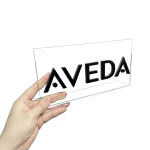Custom 3D Acrylic Logo Display Transparent Sign Bendable Design Lightweight for Reusable Custom Printed Logo Branding