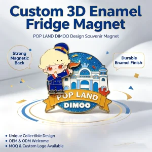 Custom 3D Enamel Fridge Magnet Shanghai Yu Garden Custom Shape ISO Certified Tourist Souvenir OEM ODM Factory Direct