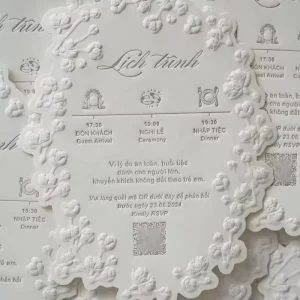 Custom 3D Engraved Business Invitations 600g Art Paper for Corporate Events Meetings and Official Ceremonies