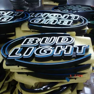 Custom 3D LED Backlit Bar Sign UV-Printed Acrylic Light Box IP67 Waterproof Restaurant Storefront Logo