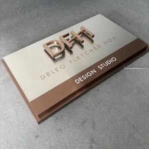 Custom 3D LED Backlit Metal Storefront Business Logo Sign