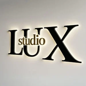 Custom 3D Metal Logo Sign Beauty Salon Sign Custom Company Brand Name 3D Illuminated Letters Business logo Sign for Decoration
