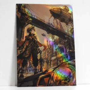 Custom 3D Varnish Art Print Anime Manga Metallic Holographic Raised Spot UV Digital Illustration Merch Display Fanart Posters