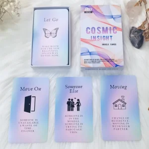 Custom 40 Cards Message Oracle Deck Intuitive Tarot Cards Spiritual Guidance Portable Paper Full Color Printing OEM