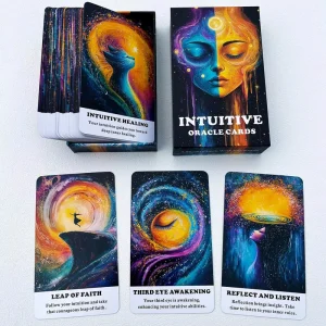 Custom 56 Cards Intuitive Oracle Deck Spiritual Guidance Tarot Cards Paper Portable Full Color Printing Gift Box OEM