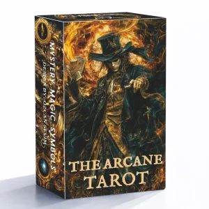 Custom 78 Card Dark Gothic Tarot Deck with Guidebook 400 GSM Eco-Friendly Portable Gift Box OEM ODM Factory Supplier