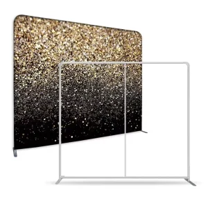 Custom 8*8ft Tension Fabric Backdrop Stand Portable Photo Booth Backgrounds for Trade Show Advertising Banner