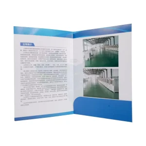 Custom A4 300gsm Paper Presentation Folder with Matte Glossy Lamination and Custom Logo
