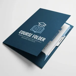 Custom A4 Business Folder for School Education Training Institution Branding Stationery Presentation File Sleeve with Pockets