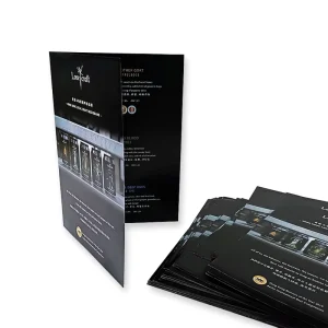 Custom A4 Design Printing Service Fold Brochure Catalog Restaurant Menu Personalized Beer Stand Board Product Coated Paper Flyer