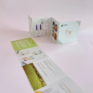 Custom A4 Luxury Trifold Brochure Cardboard Leaflets and Flyers with Custom Logo for Advertising Catalogue Purpose