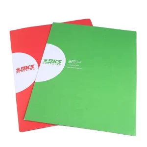Custom A4 Paper Document File 2 Pocket Folder Luxury Presentation Folders Printing With Business Card Slot