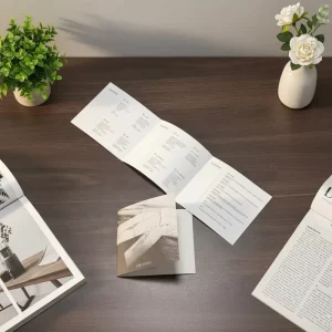 Custom A4 Tri-Fold Brochures Catalogs CMYK Printing for Business and Medical Use, Perfect Binding, Offset Paperboard