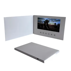 Custom A5 Business Wedding Invitation 10 Inch Screen Blank Digital 7 Inch LCD Video Brochure Paper Gift Card Material Handmade
