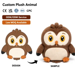 Custom AI Designed Plushies Stuffed Animal Toys with Ai Photo Sitting Dumb Bird Plushie Customized Collection Anime Plush Toys