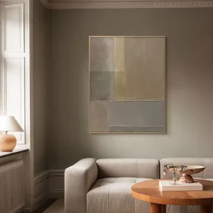 Custom Abstract Geometric Texture Artwork 3D Canvas Poster Handpainted Oil Painting Wabi Sabi Wall Art