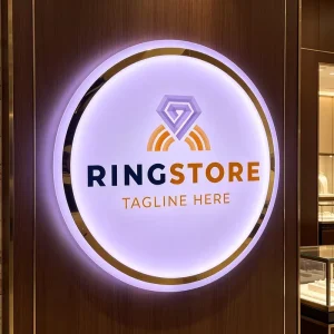 Custom Acrylic Backlit Wall Signage for Beauty Salons and Jewelry Stores 3D Branding Panel for Makeup Shops