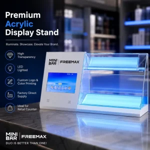 Custom Acrylic Display Rack with LCD Screen Acrylic Countertop LCD Display Stand Shelves Showcase Advertising Display