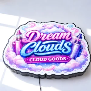 Custom Acrylic Light Box Led Fullit Illuminated Signs Wall Decor Custom Shape Lightbox Circle Led Sign Light Box