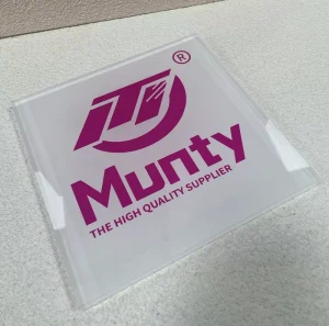 Custom Acrylic Logo Block Desktop Brand Display Sign From China Origin for Retail Store Counter