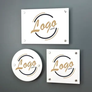 Custom Acrylic and Metal Business Signboard for Indoor and Outdoor Logo Display