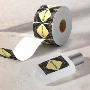 Custom Adhesive Labels Stickers Label Custom Print Oil Proof Luxury Perfume Skincare Label Roll Sticker