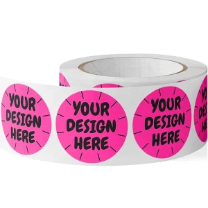 Custom Adhesive Roll Vinyl Circle Label Sticker Waterproof Round Sticker Printing