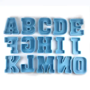 Custom Alphabet 6 Inches Large Letter Chocolate Resin Mold Individual Letter Silicone Mold Decoration