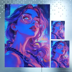 Custom Anime 3D Posters Digital Printed on Art Paper with Embossed Finish and Custom Logo