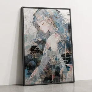 Custom Anime 3D Relief Art Prints Raised Texture Display Fine Art Gallery Illustration ACP Panel Tactile For Artist Exhibition