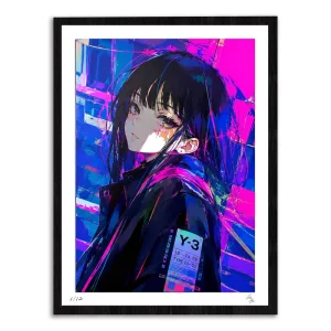 Custom Anime 3D Varnish Art Prints Raised Rich Texture Effect Fan Merch Goods Printing Singed Limited Edition For Art Exhibition