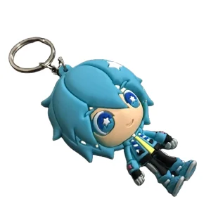 Custom Anime Cartoon 3D Eco-Friendly Durable Soft PVC Rubber Key Rings Mascot Keychain Customized for Souvenir