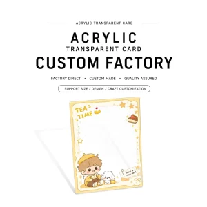 Custom Anime Cartoon Acrylic Social Media Frame Card, High Transparency, UV Printed Character Card