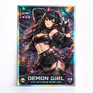 Custom Anime Holo Foil Art Prints Holographic Poster Merch Goodies Illustration Artworks Decor Print for Store Studio Display