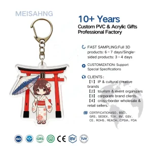 Custom Anime IP Acrylic Keychain Laser Smooth Edge Custom Design Printed Acrylic Charm Fan Merchandise