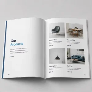Custom Anti Scratch Soft Touch Lamination Catalog Brochure Printing Paper Magazine Booklet for Company Brand Promotion Marketing