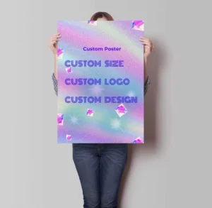 Custom Art Coated Paper Printing Wall Art Poster Full Color Advertising Photo Movie Music Business Film Poster