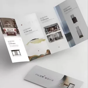 Custom Art Design Supported Surface Coated Business Promotion Brochure
