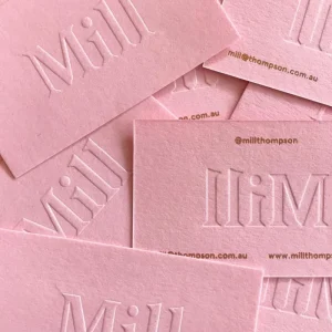 Custom Art Paper Embossed Business Cards with Custom Logo Digital Printing, Fast Design Sampling