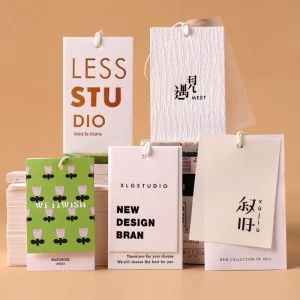 Custom Art Paper Hangtags for Men’s Women’s Clothing Brand Logo Tags