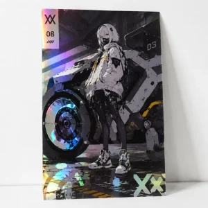 Custom Art Print Anime/Manga Metallic Holographic Artwork Illustration Cyberpunk 3D Varnish Embossed Raised Digital UV Posters