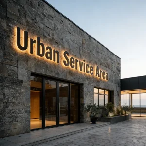 Custom Back-illuminated LED Lettering Board Free Design Company Logo IP65 Waterproof Remote Control for Advertising Architecture