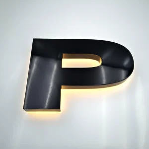 Custom Backlit LED Channel Letters Stainless Steel Electroplated Metal Logo Sign for Outdoor Store