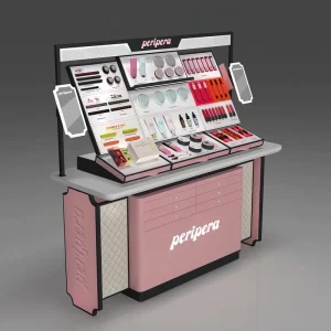 Custom Beauty Product Display Rack Cosmetic Shop Countertop Lipstick Eyeshadow Display Stand Retail Store Fixtures