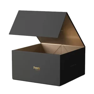 Custom Black Paper Magnetic Foldable Cardboard Gift Box