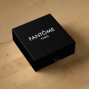 Custom Black Rigid Slide Drawer Gift Box with Logo Print Cardboard Packaging Box