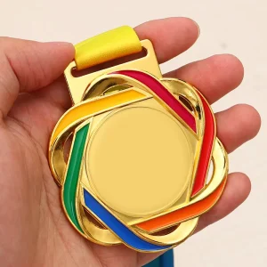 Custom Blank Zinc Alloy Brazilian Jiu Jitsu Medals 3D Gold Award Marathon Running Metal Sport Medal