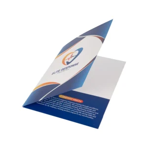 Custom Brand Logo Luxury A4 Paper Document File Business Card Pockets Trade Show Education Hotel Hospital Presentation Folder