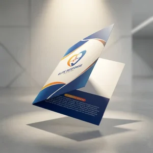 Custom Brand Logo Luxury Business Card Pockets Trade Show Education Hotel Hospital A4 Paper Document File Presentation Folder