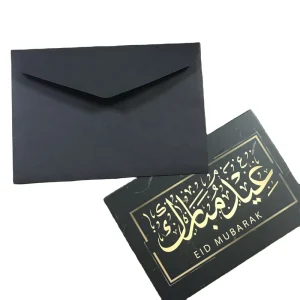 Custom Brand logo Color Printing 400gsm and 800gsm Birthday Greeting Card Thank You Card with Envelope